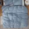 Bedsure-Jersey Knit 100% Cotton Soft Zipper Closure Duvet Cover Set - 3 of 4