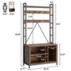 Industrial Hall Tree with Bench, Coat Rack, Shoe Storage, Entryway Bench with Cubbies - 4 of 4