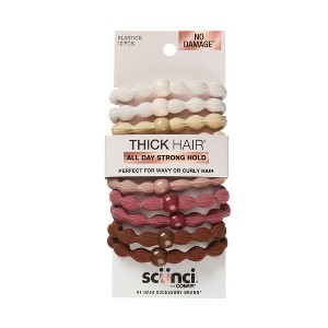 scünci Scallop Elastics - Neutral - 10pc - 1 of 4