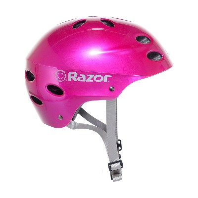 Razor 97956 V-12 Youth Kids Safety Multi Sport Bicycle Helmet For Children with 17 Cooling Vents, Adjustable Strap, and Padding, Pink