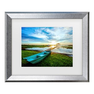 Trademark Fine Art - Celebrate Life Gallery Rowboat at the Waters Edge Matted Framed Art - 1 of 4