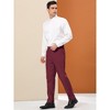 Lars Amadeus Men's Dress Trousers Solid Color Flat Front Skinny Business Pants - 4 of 4