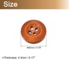 Unique Bargains Wooded Sewing DIY Craft Clothing Sewing Round Buttons 50 Pcs - 2 of 4