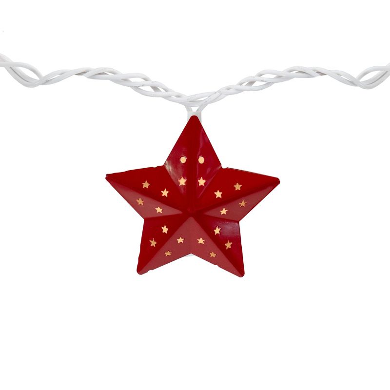 Northlight 10-Count Red and Blue Fourth of July Star String Light Set, 7.25ft White Wire, 4 of 9