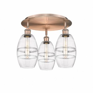 Vaz - 3 Light Flush Mount In Industrial Style-9.13 Inches Tall and 17.63 Inches Wide - 1 of 1