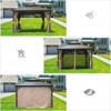 VisioGear Canopies and Gazebos, Gazebo with Double Roof Canopy, Gazebo Pavilion for Patio and Backyard, Brown, 93.72"*93.72"*108.24" - 4 of 4