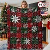 Lomsoe Christmas Plaid Snowflake Flannel Blanket, Cozy Holiday Throw, Soft Warm Xmas Blanket, Unique Christmas Gift. - 2 of 4