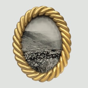 Harbortown 5"x7" Coiled Oval Table Picture Frame Gold - 1 of 4