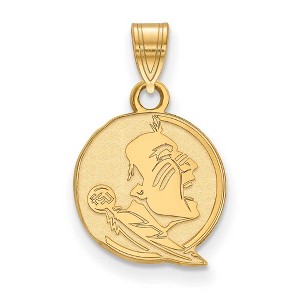 Black Bow Jewelry 14k Yellow Gold Florida State Seminoles NCAA Small Pendant - 1 of 3