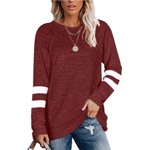 Haute Edition Women's Varsity Stripe Slouchy Tee - 1 of 2