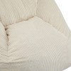 NicBex Cozy & Fluffy Fuax Fur Bean Bag Chair for Adults,Oversized Bean Bag Lounger with High Resilience & Recycled Memory Foam Filling,Art Deco,White - 4 of 4