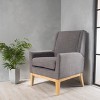 GDFStudio Glasgow Modern Fabric Upholstered Club Chair with Rubberwood Leg - 2 of 4