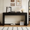 Vintage Wooden Entryway Console Table with Storage,Curved Table With 2 Drawers,Farmhouse Console Table For Hallway Living Room-Cuddlewood - 3 of 4