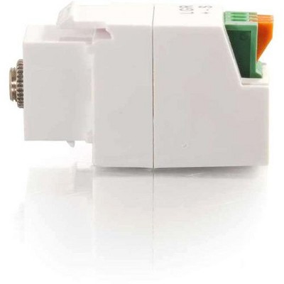 C2G 3.5mm 3-Conductor Keystone Adapter - Mini-phone - White