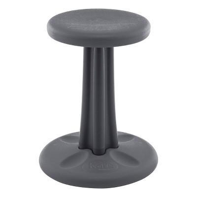 16" Junior Wobble Chair Gray - Kore: Active Sitting Stool, Kids Wobble Seat, Fixed Height, 275 lb Capacity