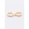 Slickblue Gold Tiny Huggie Earrings, Rhinestone Accent Hoops, Stylish Daily Jewelry, 0.5" - 2 of 3