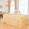 Wikineon Gold Glitter Tablecloth Rectangle Sequin Table Cloth 90x156inch Decorations Wedding Baby Shower Ceremony Birthday Cake Table Holiday Banquet - 3 of 4