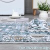 Acekool 9x12 Washable Area Rug, Soft Non-Slip Oriental Medallion Carpet, No Shedding Large Floor Mat for Living Room Bedroom Dining Room, Grey - 4 of 4