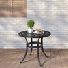 Maggift Patio End Tables, Modern Decorative Side Tables, Stylish Design for Patio, Living Room, Indoor and Outdoor Use, Black, 23.6"*23.6"*20.7" - 3 of 4