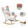 CAVINAS Linen Fabric Glider Rocking Chair with High Backrest,Upholstered Rocking Chairs,Nursery Accent Chair for Bedroom - 4 of 4