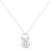 Haus of Brilliance Silver 1/10 Cttw Diamond Lock Pendant Necklace - 4 of 4