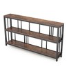 Resenkos Console Sofa Table, Display Shelf,3-Tier Console Table, 70.9" Long Sofa Table Behind Couch,Rustic Brown & Black - 2 of 4