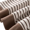Amaryllis Women’s Striped Flutter Sleeve Casual Knit Top Relaxed Fit Ribbed Trim - 3 of 4