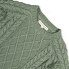 Hope & Henry Boys'  Long Sleeve Raglan Fisherman Cable Sweater, Infant - 2 of 4