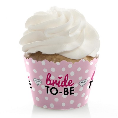 Big Dot of Happiness Bride-To-Be - Bridal Shower & Classy Bachelorette Party Decorations - Party Cupcake Wrappers - Set of 12