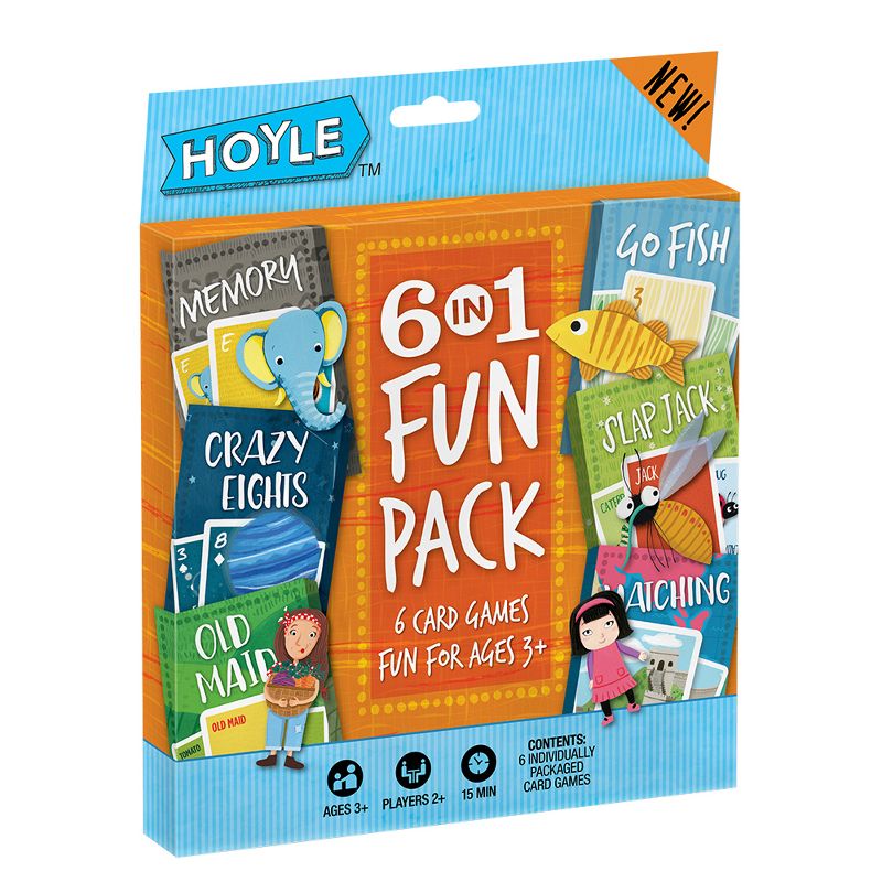 Hoyle 6 in 1 Fun Pack Classic Children's Games, 3 Packs, 3 of 5