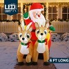 JOYFY 6 FT Christmas Inflatable Outdoor Decorations, Santa on Sleigh with Reindeer Inflatable with LEDs for Xmas Party Indoor Yard Garden Lawn Décor - 2 of 4