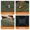 Massage Rocker Recliner with Heat, 360° Swivel Glider, Linen Fabric Nursery Chair with Side Pocket & Cup Holders, for Living Room or Bedroom - 4 of 4