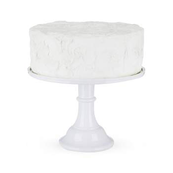Twine Melamine Cake Stand, Cupcake Display, Home Decor Food and Dessert Serving Accessory, 11.5 x 8 Inches, White, Set of 1