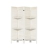 Sevobal Partitions And Room Dividers Room Divider With Shelves, 4 Panel Room Dividers And Folding Privacy Screens, White, 64"*3.12"*66.93" - 2 of 4