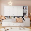 KIGFTSOD Wooden Daybed With Three Drawers, and All-in-One Cabinet, Desk and Shelves - 3 of 4