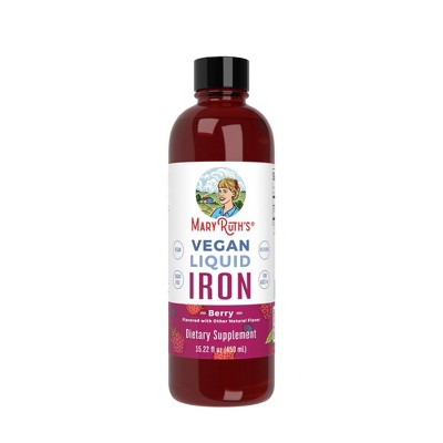 MaryRuth's Vegan Liquid Iron Supplement - Berry - 15.2 fl oz