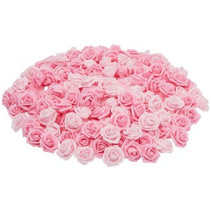 Bright Creations 200 Pack Artificial Roses in 2 Pink Colors, Faux Flower Heads for Arts and Crafts, 2" - 1 of 4