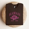 Simply Sage Market Women's Graphic Sweatshirt Embroidered Hawaii Flower - image 3 of 3