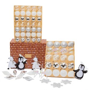 Every Day is Christmas Deluxe 80 Piece Set of Shatterproof Ornaments, Full Tree Ornament Set, Christmas Balls and Decorations - 1 of 4