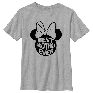 Boy's Minnie Mouse Best Brother Ever Ears T-Shirt - 1 of 4