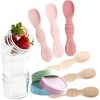 12-Pack Glass Baby Food Storage Jars with Lids, 6-Pack Silicone Baby Self-Feeding Spoons – BPA-Free, Leakproof, Freezer Safe Jars - 3 of 4