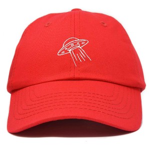 Dalix UFO Embroidered Alien Dad Hat Cotton Baseball Cap Adjustable Mens - 1 of 4