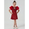 2Bunnies Girls' Christmas New Year Holiday Party Sequin Dress - 4 of 4