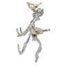 Alvada Wall Accent Nickel - A&B Home: Aluminum Art Deco Style, Horizontal Wall Art with Bird Motif - 3 of 4