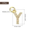 Unique Bargains Beautiful DIY Jewelry Making Rhinestone Initial Pendants 8 Pcs - 3 of 4