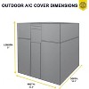 KHOMO GEAR Air Conditioner Cover – Waterproof Outdoor AC Unit Protector – Grey – Heavy Duty, All-Season Protection for Window & Wall-Mounted AC Units - 3 of 4