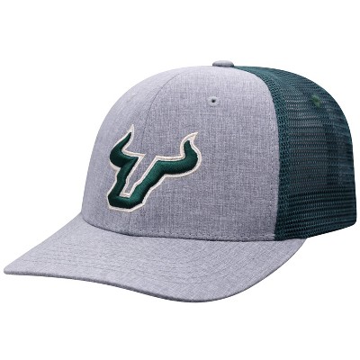 NCAA South Florida Bulls Men's Gray Chambray with Hard Mesh Snapback Hat