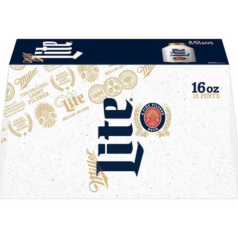 Miller Lite Beer - 15pk/16 Fl Oz Aluminum Pints : Target