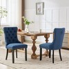 NicBex High-End Solid Wood Linen Tufted Dining Chairs Set of 2 with Nailhead Trim,Flax Upholstered Kitchen Chairs,Living Room Chairs - 2 of 4