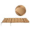 ARTPLAN Outdoor Chasie Lounge Tufted Thick Cushion with Ties,Replacement Wicker Chair Cushion for Paito Fruniture,72x22x4inches - 4 of 4